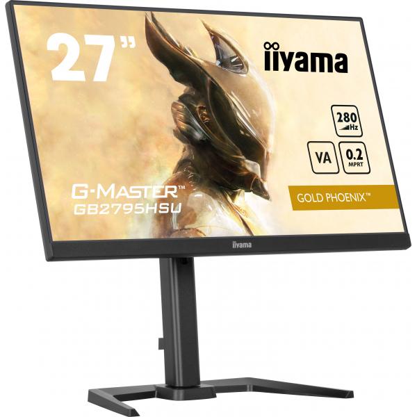 iiyama GB2795HSU-B1 Monitor PC 68,6 cm [27] 1920 x 1080 Pixel Full HD LED Nero (iiyama G-MASTER GB2795HSU-B1 27 inch Monitor, Full HD, 0.2ms, HDMI, DisplayPort, HDCP, USB Hubx4, Freesync, 280Hz, Spea