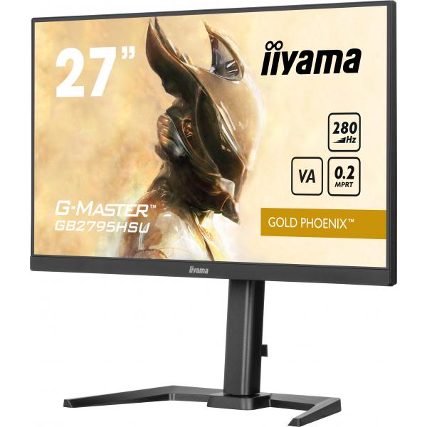 iiyama GB2795HSU-B1 Monitor PC 68,6 cm [27] 1920 x 1080 Pixel Full HD LED Nero (iiyama G-MASTER GB2795HSU-B1 27 inch Monitor, Full HD, 0.2ms, HDMI, DisplayPort, HDCP, USB Hubx4, Freesync, 280Hz, Spea