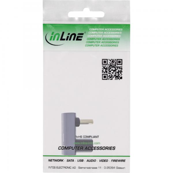 InLine Adattatore USB4, presa/spina USB-C 180, alluminio, grigio