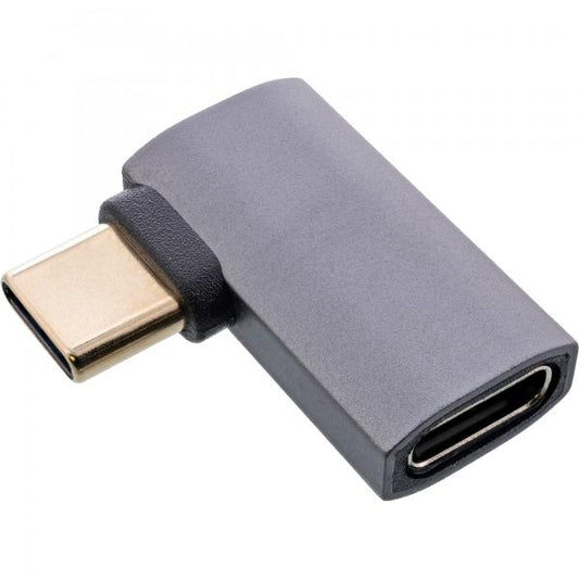 InLine Adattatore USB4, spina/presa USB-C angolata a destra/sinistra, grigio