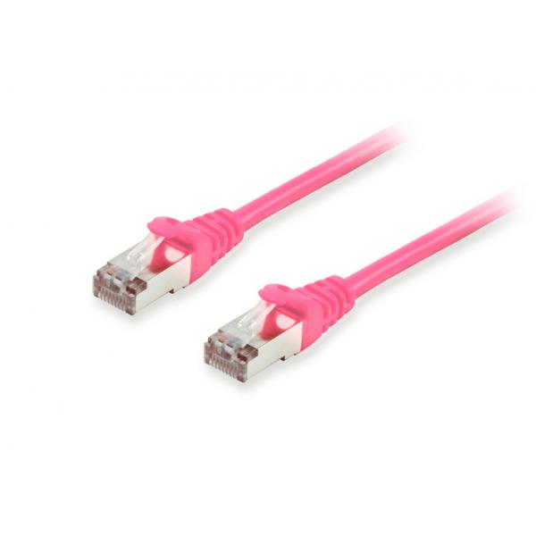 Equip 606908 cavo di rete Rosa 10 m Cat6a S/FTP [S-STP] (Equip Patchkabel Cat6A U/UTP 2xRJ45)