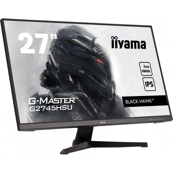 iiyama G-MASTER G2745HSU-B2 LED display 68,6 cm [27] 1920 x 1080 Pixel Full HD Nero (27IN IPS GAMING G-MASTER BLACK - HAWK FREESYNC 1920X1080 100HZ 30)