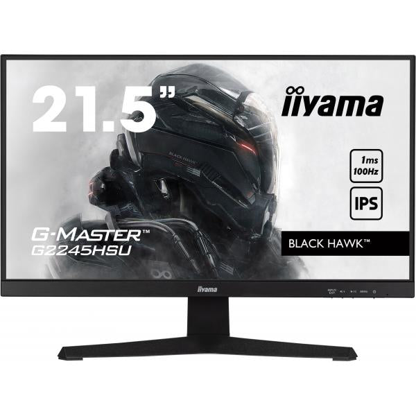 iiyama G-MASTER G2245HSU-B2 LED display 54,6 cm [21.5] 1920 x 1080 Pixel Full HD Nero (iiyama G-MASTER G2245HSU-B2 22 inch IPS Gaming Monitor, Full HD, 1ms, HDMI, DisplayPort, USB Hub, Freesync, 100H