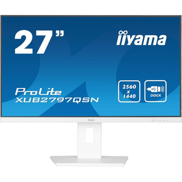 iiyama G-MASTER XUB2797QSN-W2 Monitor PC 68,6 cm [27] 2560 x 1440 Pixel Quad HD LED Bianco (iiyama G-MASTER XUB2797QSN-W2 computer monitor 68.6 cm [27'] 2560 x 1440 pixels 4K Ultra HD LED White)