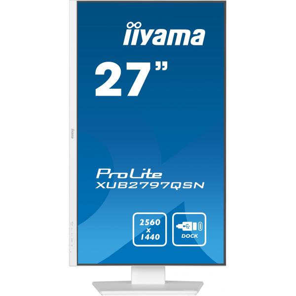 iiyama G-MASTER XUB2797QSN-W2 Monitor PC 68,6 cm [27] 2560 x 1440 Pixel Quad HD LED Bianco (iiyama G-MASTER XUB2797QSN-W2 computer monitor 68.6 cm [27'] 2560 x 1440 pixels 4K Ultra HD LED White)