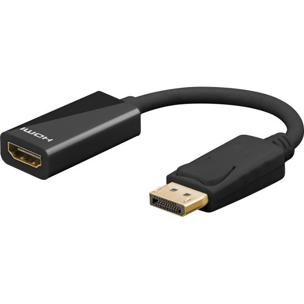 Goobay 75270 cavo e adattatore video 0,1 m DisplayPort HDMI Nero (DisplayPort/HDMI Adapter Cable, gold)