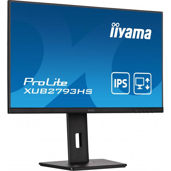 iiyama ProLite XUB2793HS-B7 Monitor PC 68,6 cm [27] 1920 x 1080 Pixel Full HD LED Nero (iiyama ProLite XUB2793HS-B7 - Monitor a LED - 27 - 1920 x 1080 Full HD [1080p] @ 100 Hz - IPS - 300 cd/m? - 130