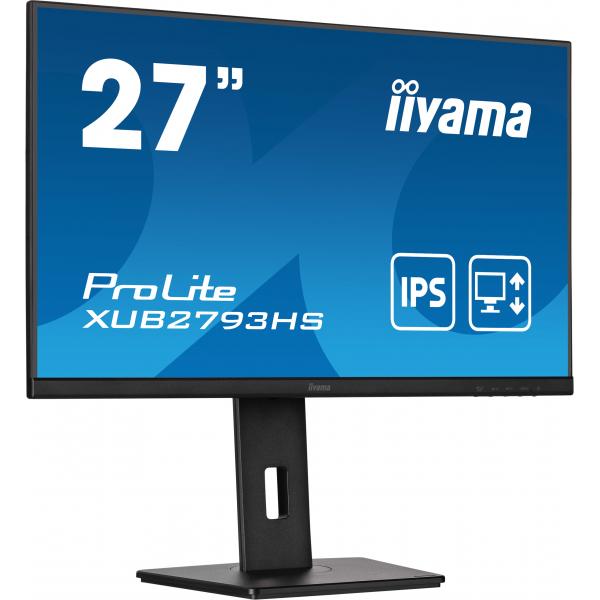iiyama ProLite XUB2793HS-B7 Monitor PC 68,6 cm [27] 1920 x 1080 Pixel Full HD LED Nero (iiyama ProLite XUB2793HS-B7 - Monitor a LED - 27 - 1920 x 1080 Full HD [1080p] @ 100 Hz - IPS - 300 cd/m? - 130