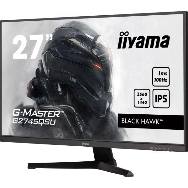 iiyama G-MASTER G2745QSU-B2 Monitor PC 68,6 cm [27] 2560 x 1440 Pixel Wide Quad HD LED Nero (27IN G-MASTER BLACK HAWK IPS - PANEL 2560X1440100HZ 1MS 300CD/M)