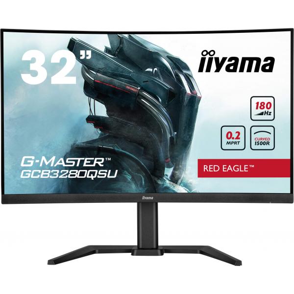 iiyama G-MASTER GCB3280QSU-B2 Monitor PC 80 cm [31.5] 2560 x 1440 Pixel Dual QHD LED Nero (iiyama G-MASTER Red Eagle GCB3280QSU-B2 - Monitor a LED - gaming - curvato - 32 [31.5 visualizzabile] - 2560