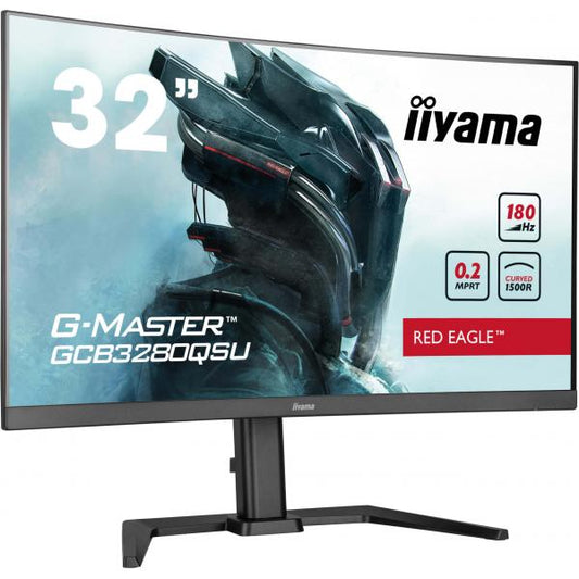 iiyama G-MASTER GCB3280QSU-B2 Monitor PC 80 cm [31.5] 2560 x 1440 Pixel Dual QHD LED Nero (iiyama G-MASTER Red Eagle GCB3280QSU-B2 - Monitor a LED - gaming - curvato - 32 [31.5 visualizzabile] - 2560