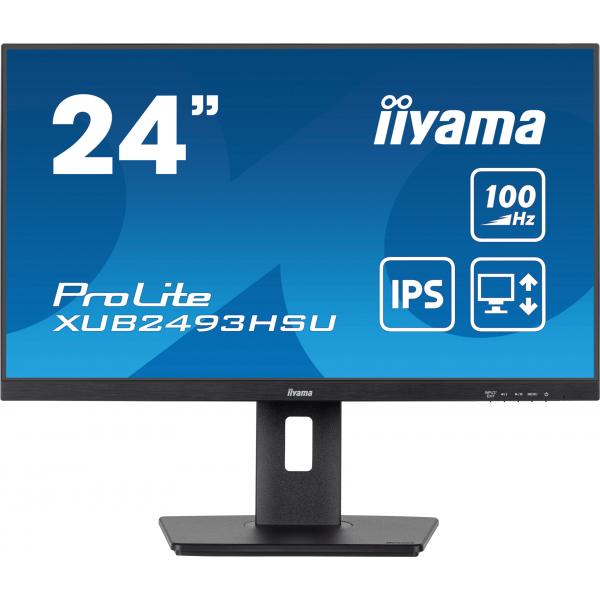 iiyama XUB2493HSU-B7 Monitor PC 60,5 cm [23.8] 1920 x 1080 Pixel Full HD LED Nero (24 ProLite XUB2493HSU-B7 Monitor - 24 Black IPS Monitor Full HD Height Adjustable DisplayPort USB and HDMI)