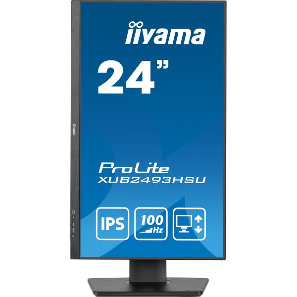 iiyama XUB2493HSU-B7 Monitor PC 60,5 cm [23.8] 1920 x 1080 Pixel Full HD LED Nero (iiyama- 24' IPS technology panel with USB hub and 100Hz refresh)