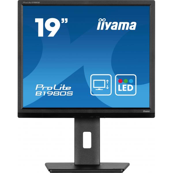 iiyama ProLite B1980S-B1 Monitor PC 48,3 cm [19] 1280 x 1024 Pixel VGA LED Nero (iiyama ProLite B1980S-B1 computer monitor 48.3 cm [19'] 1280 x 1024 pixels VGA LED Black)