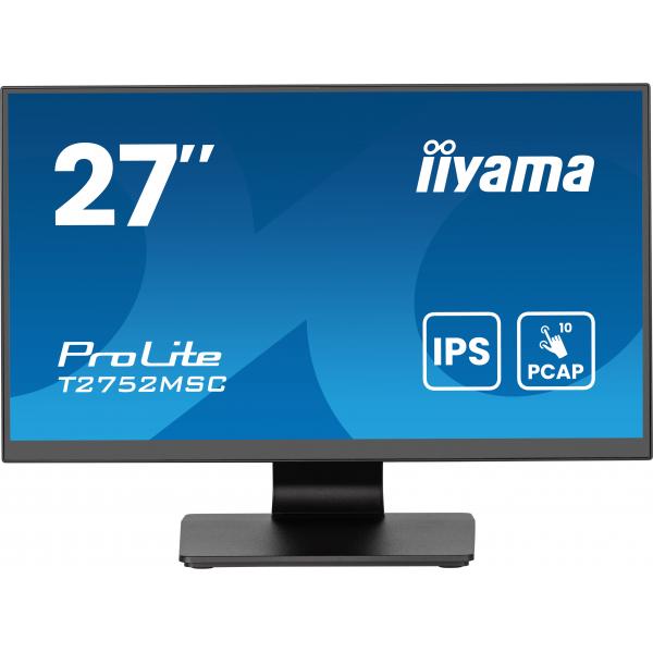 iiyama ProLite T2752MSC-B1AG Monitor PC 68,6 cm [27] 1920 x 1080 Pixel Full HD LED Touch screen Nero (27 T2752MSC-B1AG Touchscreen Monitor - 27 Black Touchscreen Monitor Full HD DisplayPort USB and H