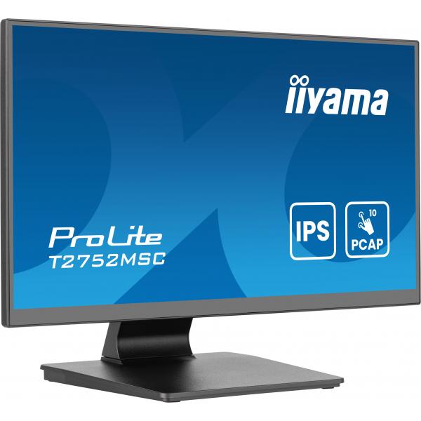iiyama ProLite T2752MSC-B1AG Monitor PC 68,6 cm [27] 1920 x 1080 Pixel Full HD LED Touch screen Nero (27 T2752MSC-B1AG Touchscreen Monitor - 27 Black Touchscreen Monitor Full HD DisplayPort USB and H