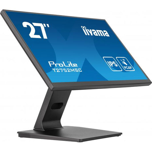 iiyama ProLite T2752MSC-B1AG Monitor PC 68,6 cm [27] 1920 x 1080 Pixel Full HD LED Touch screen Nero (27 T2752MSC-B1AG Touchscreen Monitor - 27 Black Touchscreen Monitor Full HD DisplayPort USB and H
