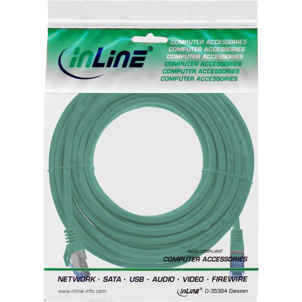 InLine 72607G cavo di rete Verde 7,5 m Cat6a S/FTP (S-STP)