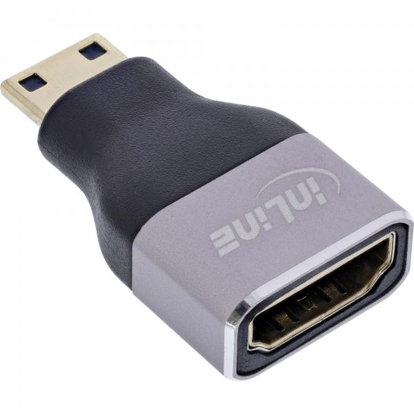 InLine 17991C adattatore per inversione del genere dei cavi HDMI A Mini HDMI C Nero, Grigio