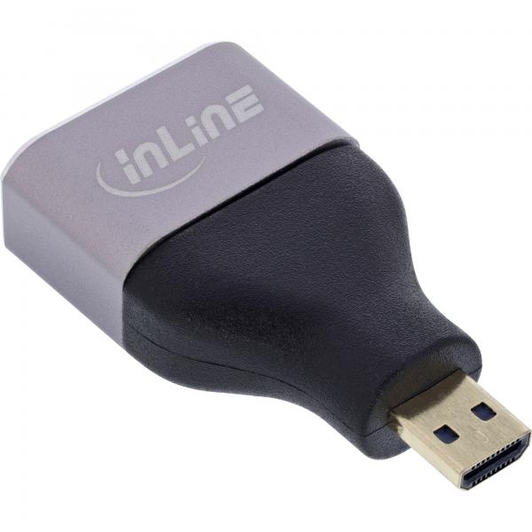 InLine 17991B adattatore per inversione del genere dei cavi HDMI A Micro HDMI D Nero, Grigio
