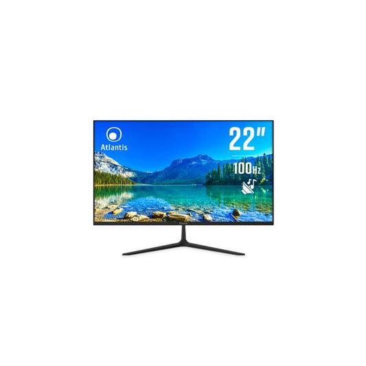 MONITOR ATLANTIS LED 21,5" WIDE A05-HE22VF-VHM VA 100HZ 1920X1080 5MS 25015CD/M 3.000:1 2X2W MM VESA VGA HDMI BLACK