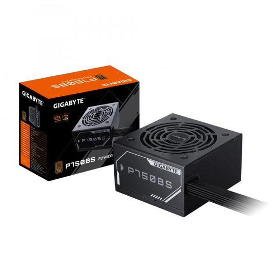 GIGABYTE P750BS Alimentatore - PCIe 5.0, 80 PLUS Bronze, Ventola da 120 mm, Compatibile con ATX, Spina UK. (PSU 750W GP-P750BS 80+B)