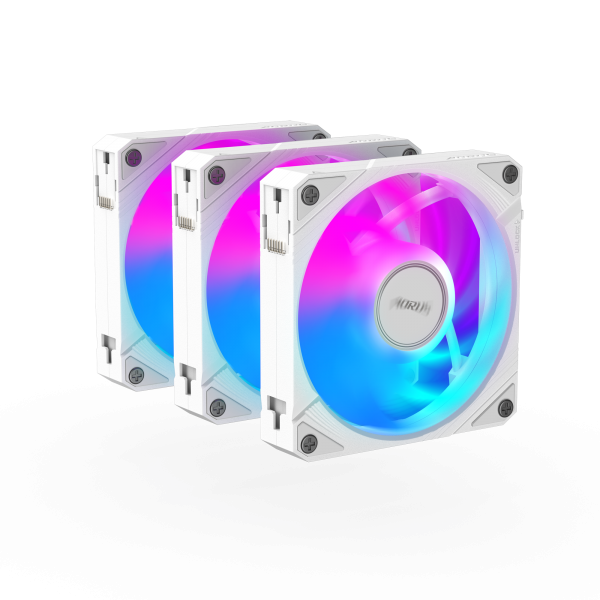 GIGABYTE AORUS EZ CHAIN FAN 120 ICE Scheda madre Ventilatore 12 cm Bianco 1 pz (Gigabyte AORUS EZ Chain Fan 120 Ice 120mm ARGB Fans with Easy Daisy-Chain Setup 3-Pack White)