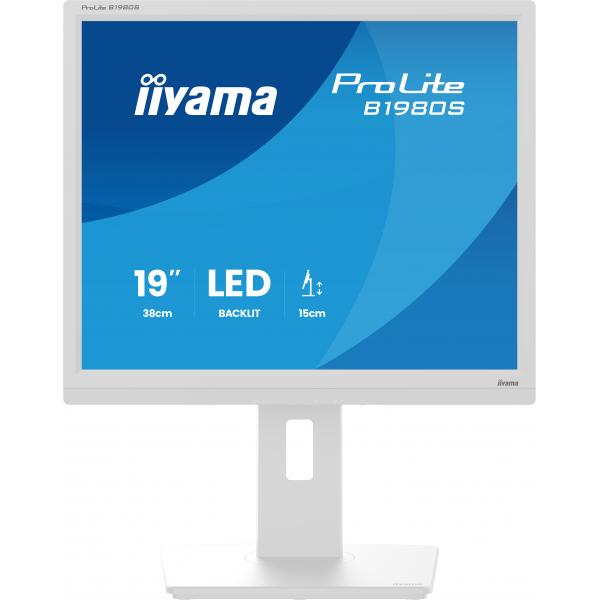 iiyama ProLite B1980S-W1 Monitor PC 48,3 cm [19] 1280 x 1024 Pixel SVGA LED Bianco (iiyama ProLite B1980S-W1 computer monitor 48.3 cm [19'] 1280 x 1024 pixels SVGA LED White)