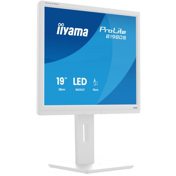 iiyama ProLite B1980S-W1 Monitor PC 48,3 cm [19] 1280 x 1024 Pixel SVGA LED Bianco (iiyama ProLite B1980S-W1 computer monitor 48.3 cm [19'] 1280 x 1024 pixels SVGA LED White)