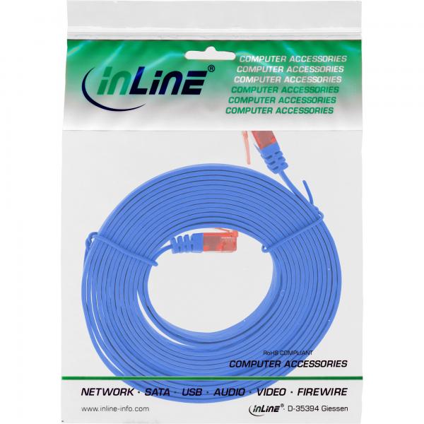 InLine Cavo patch Lan Slim, U/UTP, Cat.6, blu, 1,5m