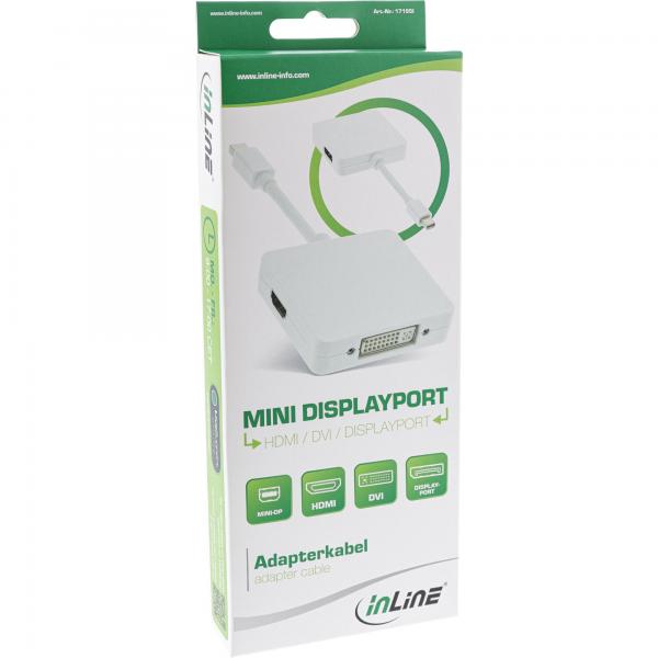 InLine Adattatore Mini DisplayPort m. a HDMI/DVI/DisplayPort f., DP 1.1a