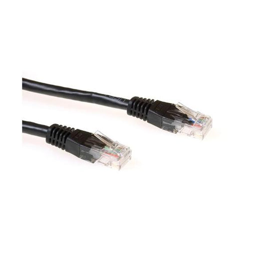 ACT CAT6A UTP 1m cavo di rete Nero U/UTP (UTP)