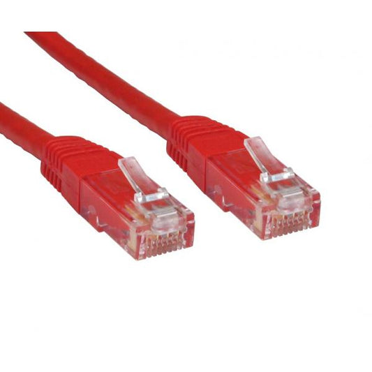 0.25M CAT 6 UTP MOULDED CABLE RED