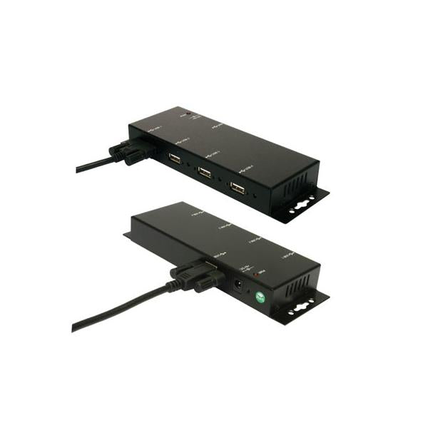 EXSYS External 4 Port USB 2.0 HUB 480 Mbit/s Nero