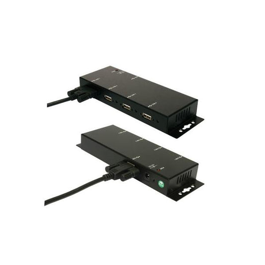 EXSYS External 4 Port USB 2.0 HUB 480 Mbit/s Nero