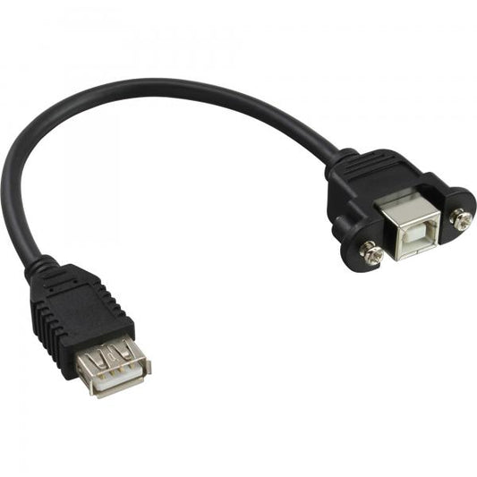 InLine Cavo USB 2.0 pannello B femmina / A femmina, 0,2m