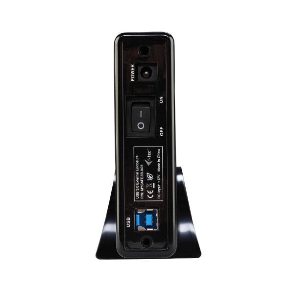 i-tec MYSAFE35U401 contenitore di unità di archiviazione Box esterno HDD Nero, Metallico 3.5"