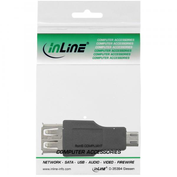 InLine Adattatore USB 2.0 Micro B maschio / A femmina