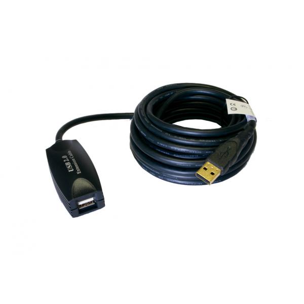 EXSYS USB 2.0 Extension cable 5m cavo USB USB A Nero