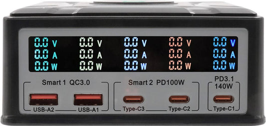 EXSYS GmbH Multiport High Power Ladestation 260W, schwarz (EX-1107)