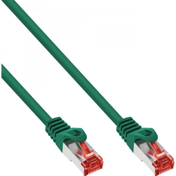 InLine Cavo patch Lan, S/FTP(PiMf), Cat.6, 250MHz, CU, halogenfr., verde, 0,5m
