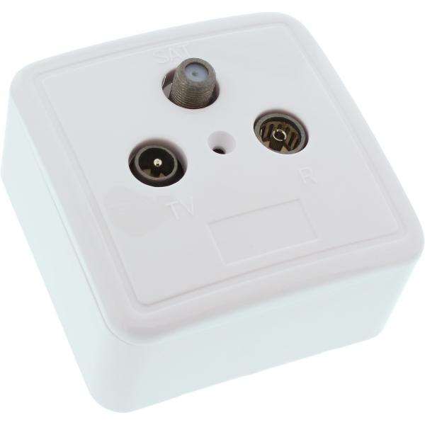 InLine 69983 SAT + TV + Radio Bianco presa energia
