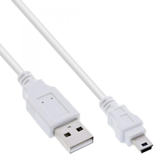 InLine Cavo USB 2.0 Mini, A maschio / Mini B maschio (5pol.), 1m, bianco
