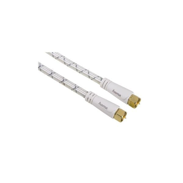 Hama 00122531 cavo coassiale 5 m F Bianco (Hama RF-kabel - 5 m)