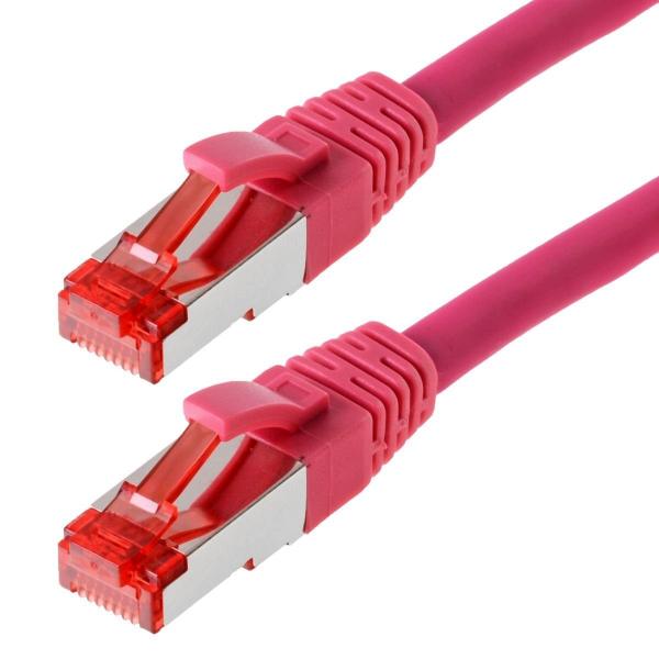 Helos CAT6 S/FTP (PIMF), 0.5m cavo di rete Magenta 0,5 m SF/UTP (S-FTP)