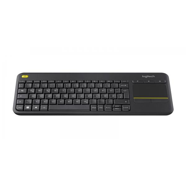Logitech K400 Plus tastiera RF Wireless QWERTZ Tedesco Nero