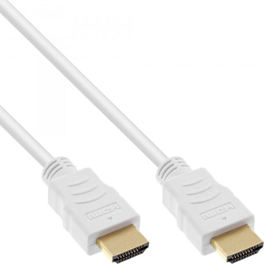 InLine Cavo HDMI 2.0, High Speed, Ethernet, 4K2K, 4K3D, Premium, 1,5m, bianco