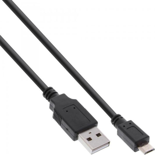InLine Cavo USB 2.0 Micro, A M / Micro B M, 1,5m, Ricarica Rapida, nero