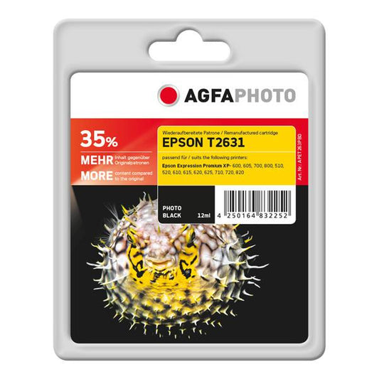 AgfaPhoto APET263PBD cartuccia d'inchiostro 1 pz Nero per foto