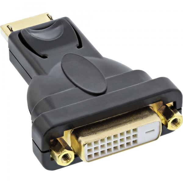 InLine 17199J cable gender changer DisplayPort DVI-D Nero